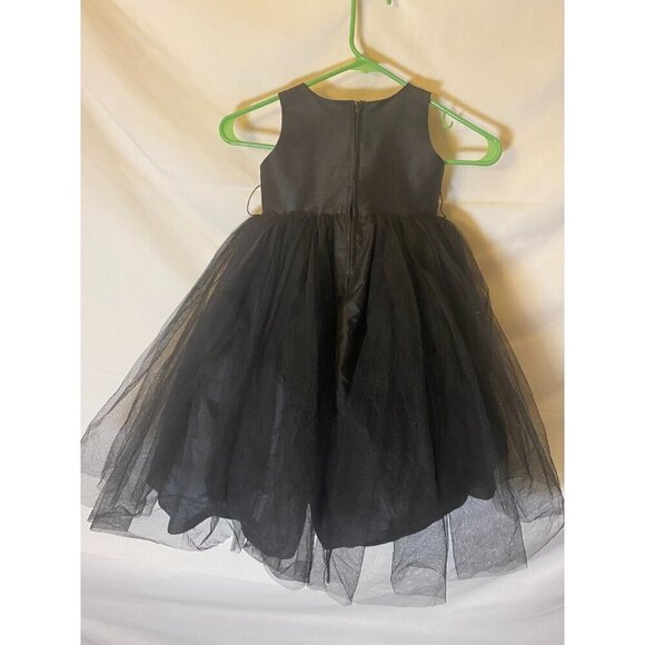 Blossum Girls Black Formal Dress Size 4T Gothic Vibe Full Skirt Used - Picture 3 of 3